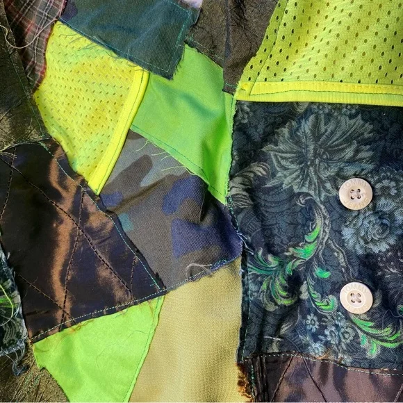 Neon Patchwork Cargo Pants - Picture 4 of 11